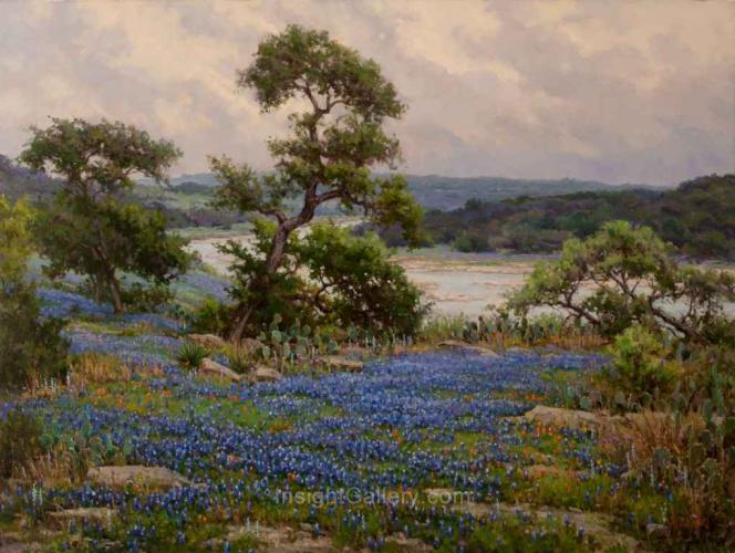 April on the Pedernales ~ Signed & Numbered Giclee by Mark Haworth